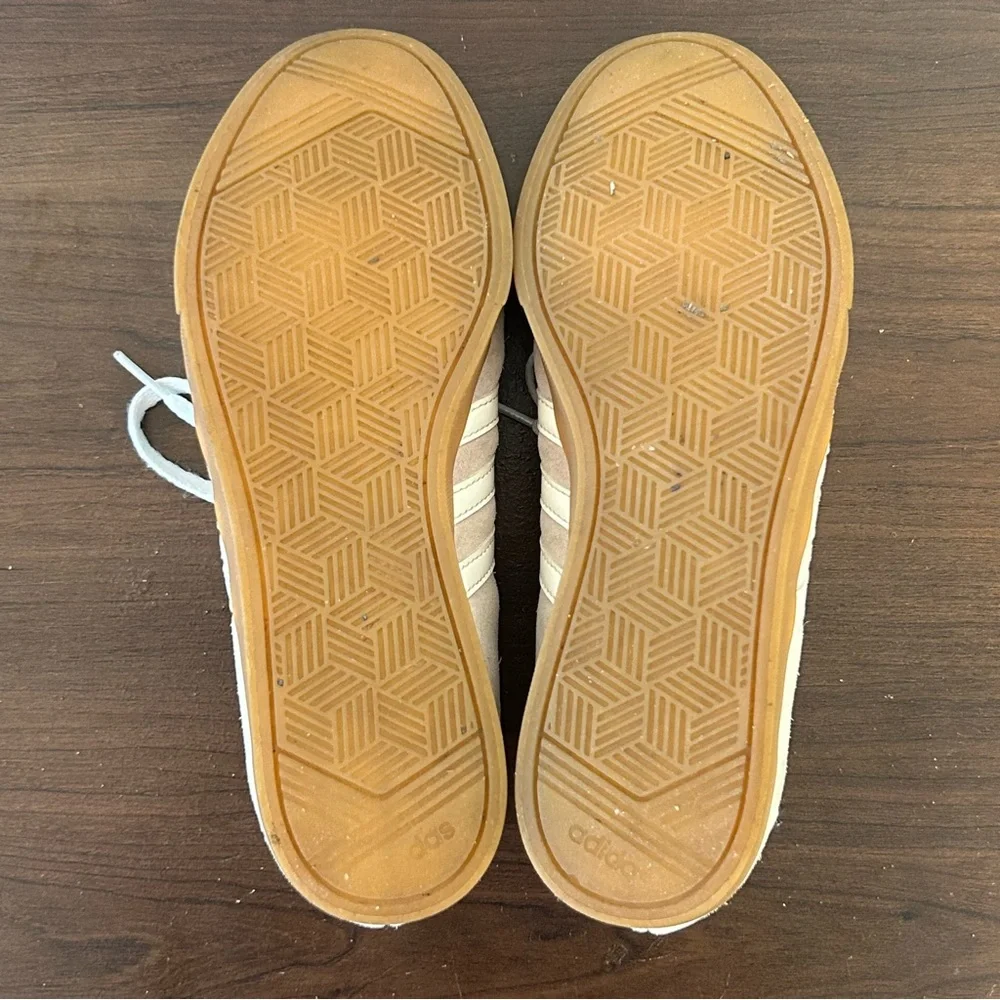 Adidas Suede Women's Sneakers Beige Striped Casual Streetwear - Picture 7 of 11